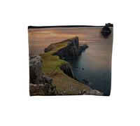 Pochette in lino - Collezione dei più bei tramonti Natura Magnifico Paesaggio Mare Montagna Città - Astuccio trucco in tela effetto lino - Astuccio da toilette - Portamonete, Scozia, 15 x 10 cm,