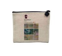 Pochette in lino, collezione di reti sociali, parodia pittore, pittura classica romantica, astuccio per trucco in tela, effetto lino, astuccio da bagno, portamonete, Monet, 15 x 10 cm, Astuccio per il