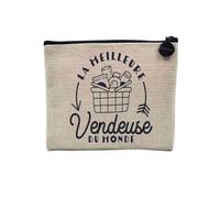 Pochette in lino - Collezione Le Miglior La Migliore del Mondo Passione Mestiere Tempo Libero Sport Collegue Famiglia - Astuccio Trucco in Tela Aspetto Lino - Astuccio da Toilette - Portamonete,