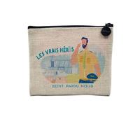 Pochette in lino - Collezione mestieri The Real Heroes Job Profession Insegnante Dottore Professore Aiuto Accurante - Astuccio per trucco in tela effetto lino - Astuccio da toilette - Portamonete,