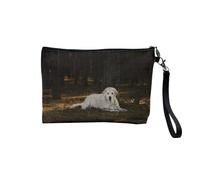 Pochette in lino - Collezione Migliori Foto di Cane Amici, Cucciolo Piccolo Medio, Grande Husky Retriever Labrador - Astuccio per Trucco in Tela Aspetto Lino - Astuccio da toilette - Portamonete,