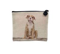 Pochette in lino - Collezione Migliori Foto di Cane Amici, Cucciolo Piccolo Medio, Grande Husky Retriever Labrador - Astuccio per Trucco in Tela Aspetto Lino - Astuccio da toilette - Portamonete,
