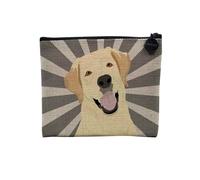 Pochette in lino - Collezione Migliori Foto di Cane Amici, Cucciolo Piccolo Medio, Grande Husky Retriever Labrador - Astuccio per Trucco in Tela Aspetto Lino - Astuccio da toilette - Portamonete, Arte