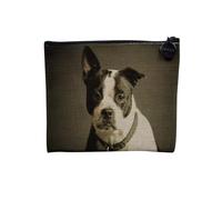 Pochette in lino - Collezione Migliori Foto di Cane Amici, Cucciolo Piccolo Medio, Grande Husky Retriever Labrador - Astuccio per Trucco in Tela Aspetto Lino - Astuccio da toilette - Portamonete,
