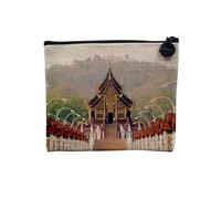 Pochette in lino - Collezione Plus Belle foto della Thaillandia Tramonto Città Spiaggia Monumento Vacanza Cultura - Astuccio trucco in tela effetto lino - Astuccio da toilette - Portamonete, Chiangmai