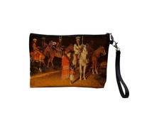 Pochette in lino - Collezione Plus Belle Pittura Classica Moderna Romantica Van Gogh De Vinci Rembrandt Klimt - Astuccio trucco in tela effetto lino, astuccio da toilette - Portamonete, Tribù Capelli,