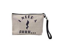 Pochette in lino - Collezione scherzo giochi di parola musica musicista strumento strumentista pop rock classico - Astuccio per trucco in tela effetto lino - Astuccio da toilette - Portamonete,