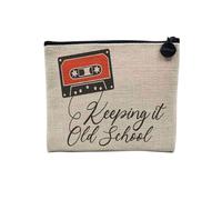 Pochette in lino - Collezione scherzo giochi di parola musica musicista strumento strumentista pop rock classico - Astuccio per trucco in tela effetto lino - Astuccio da toilette - Portamonete, Old
