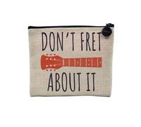 Pochette in lino - Collezione scherzo giochi di parola musica musicista strumento strumentista pop rock classico - Astuccio per trucco in tela effetto lino - Astuccio da toilette - Portamonete, Don't