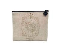 Pochette in lino - Collezione Segno Astrologia Constellation Minimalista Tarocchi Zodiaco Astre Divination - Astuccio per trucco in tela effetto lino - Astuccio da toilette - Portamonete, Tarocchi