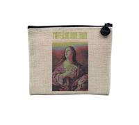 Pochette in lino - Collezione Zoomer Culture Collage Vintage Illustration Art Humour Scherzo Street Wear - Astuccio trucco in tela effetto lino - Astuccio da toilette - Portamonete, Rich Today, 15 x