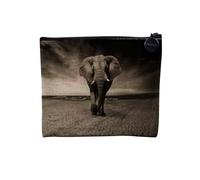 Pochette in lino - Collezioni più belle foto Elephant Savana Nature Wild Asia - Astuccio per trucco in tela effetto lino - Astuccio da toilette - Portamonete, Portata massima:, 15 x 10 cm, Astuccio