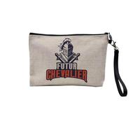 Pochette in lino - Futuro Cavaliere Eroe Medioevo Combat - Astuccio per trucco in tela effetto lino, portamonete - 15 x 10 cm, lino, 23.5 x 15 cm, Astuccio per il trucco