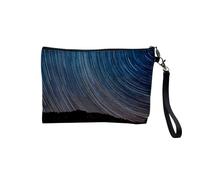 Pochette in lino - Le Temps passe sous les Startoiles - Astuccio per trucco in tela effetto lino, portamonete - 15 x 10 cm, lino, 23.5 x 15 cm, Astuccio per il trucco
