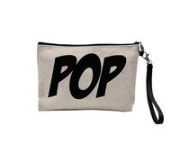 Pochette in lino - Pop Letters fumetto Comics 60's - Astuccio per trucco in tela effetto lino, portamonete - 15 x 10 cm, lino, 23.5 x 15 cm, Astuccio per il trucco