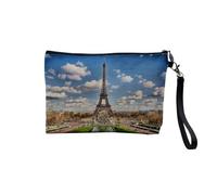 Pochette in lino - Torre Eiffel da Le Champs de Mars Paris France Monument - Astuccio per trucco in tela effetto lino, astuccio da bagno, 23,5 x 15 cm, Campo di marzo 2, 23.5 x 15 cm, Astuccio per il
