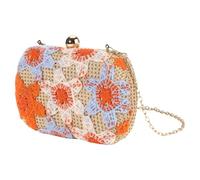 Pochette in paglia Borsa da donna con fiore Borsa a tracolla in paglia Borsa a tracolla Borsa da spiaggia Estivi Borsa da spiaggia Pochette in tessuto Borse da spiaggia, Stile 02, One Size