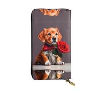 Pochette In Pelle Con Motivo Cane Gentleman-Like (19x10 cm) - Portamonete Portachiavi