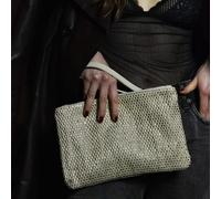 Pochette in pelle & paglia | ANNA KATE