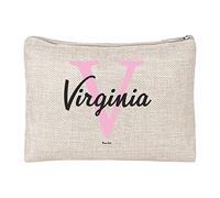 Pochette In Poliestere Juta - 20x15 cm - Poliestere e Juta - Decorata con Nome - Regalo Personalizzato - Collezione Occasioni