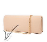 Pochette in raso color crema donna da cerimonia clutch borsa elegante borsetta