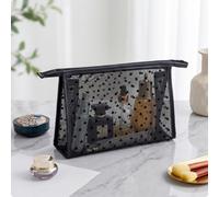 Pochette in Rete con Cerniera Piatto Borsello Portatrucchi in Rete Compatto
