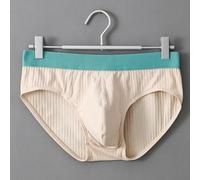 Pochette Intimo Uomo in Morbido Cotone con Motivo a Righe per Tutti i Giorni (XXL Giallo