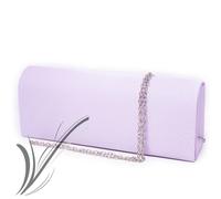 Pochette lilla in raso da donna glicine clutch cerimonia elegante lavanda rosa