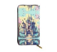Pochette lunga (19 x 10,4 cm), con cerniera e castello delle fiabe con scomparti multipli, grande capacità, un buon regalo per gli amici