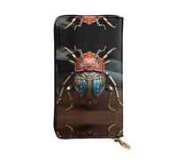 Pochette lunga a forma di scarabeo colorato, portafoglio con cerniera, port