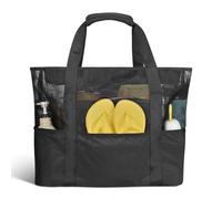 Pochette Mare Donna Grande XXL Famiglia Borsa da Spiaggia Donna con Cerniera Borse Rete da Mare Leggera Versatile Shopper Borsa da Viaggio per la Supermercato Spiaggia Piscina Palestra,47*20,5*34,5CM