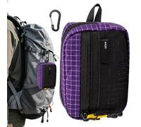 Pochette per bretelle da zaino | organizer impermeabile con cerniera a scomparto, borsa da viaggio compatta con tracolla - per monete in argento, carte chiave da viaggio, escursionismo, arrampicata