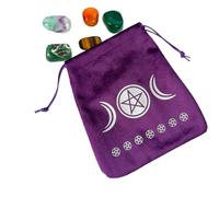 Pochette per carte dei tarocchi, fatto a mano, delicato per tarocchi, in velluto, regalo per gioielli, con motivi, per tarocchi Oracle, per rune e gioielli, regalo da viaggio