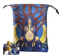 Pochette per carte di tarocchi - Pochette per rune, dadi, cristalli e gioielli | Conservazione per dadi Cristalli Divinazione Oracle Casa Esoterismo Uso Universale, Fahrah, Se référer au descriptif