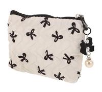 Pochette per Cosmetici con Fiocco, Organizer da Viaggio per Donne | Poliestere, Design Raffinato e Chic, Uso Casa e Viaggio, Compatta, Leggera, Facile da Pulire