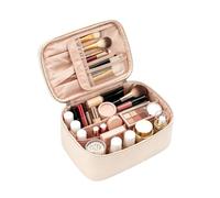 Pochette per Cosmetici da Donna Con Porta Pennelli, Trousse Da Viaggio | Borsa per Il Trucco, Borsa Per Cosmetici, Trousse Impermeabile Grande Capacità, Regalo Personalizzato Per Mamma Donna,Beige