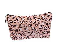 Pochette per Cosmetici Leopardata 3d in Poliestere con Cerniera Resistente | 1 Pezzo, Spazio per Accessori Personali e Flaconi, Uso Quotidiano su Tavolo e Ufficio