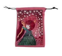 Pochette per gioielli in velluto | Borsa per tarocchi con coulisse per | da tavolo | Piccola borsa per carte dei tarocchi, borsa con coulisse in tessuto per gli appassionati di , i con