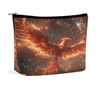 Pochette per il trucco Fiery Phoenix Cosmic Flight, organizer da viaggio per articoli da toilette, pochette cosmetica per donna, regalo di compleanno per mamma, ragazze, donne e sorelle