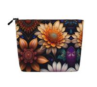 Pochette per il trucco monostrato effetto lino con cerniera Sunflower Welfare per le tue esigenze quotidiane o di viaggio