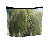 Pochette per il trucco, trousse da viaggio per cosmetici, astuccio organizer per il trucco con stampa Willow Tree, pochette con ampia apertura, accessori da viaggio essenziali, accessori per articoli