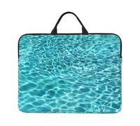 Pochette per laptop da 14" con stampa a tema piscina, con manico e cerniera, ideale per viaggi, lavoro e ufficio