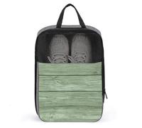 Pochette per scarpe da golf in legno verde sottile, per uso quotidiano e da viaggio, anti-polvere