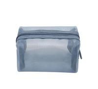 Pochette per Trucchi in Rete Mini borse for cosmetici in rete di nylon trasparente Custodia for organizer for auricolari con chiave for linea dati for donne carine(Blue)