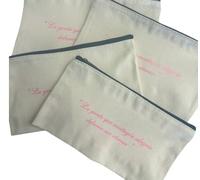 Pochette Personalizzata - Idea Regalo per Addio al Nubilato, Festa della Mamma - Tela Beige e Nera, 20x12 cm