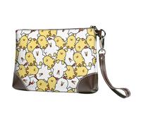 Pochette piccola da donna, in pelle di pollo, con cinturino da polso