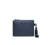 Pochette piccola piatta in tessuto impermeabile Piquadro C2OW, blu - Tabella Colori: Blu