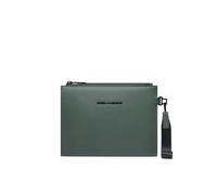 Pochette piccola piatta in tessuto impermeabile Piquadro C2OW, verde - Tabella Colori: Verde