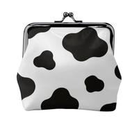 Pochette piccola portafoglio con chiusura a bacio in pelle con stampa mucca | Compatto contiene carte, monete, chiavi. Morbida pelle PU. Regalo pronto.