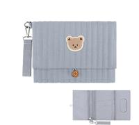 Pochette Porta Pannolini e Salviette Pochette Pieghevole con Ricamo Orsetto